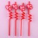 Plastic “hearts” cocktails, in a set 4 pieces