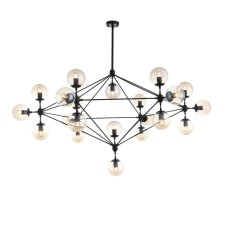 Ceiling Ceiling ST LUCE. SL549.403.21. Stampo. 21x40 watts, E27, 170x170x120 cm, black color