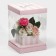 Gift box for flowers with a vase and PVC windows folding, packaging, "With Love", 16 x 23 x 16 cm