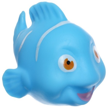 A set of rubber toys for the bathtub "Pups with colored fish", 6 pcs, crush me-2