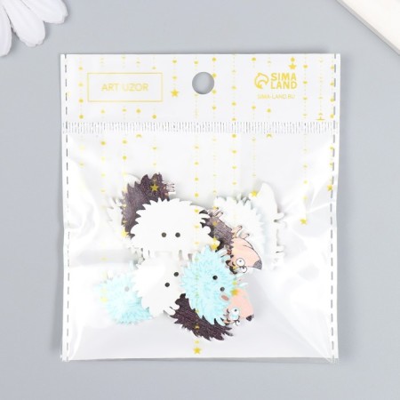 Decor for creativity tree "Hedgehogs" set 10 pcs mix 2x3 cm-5