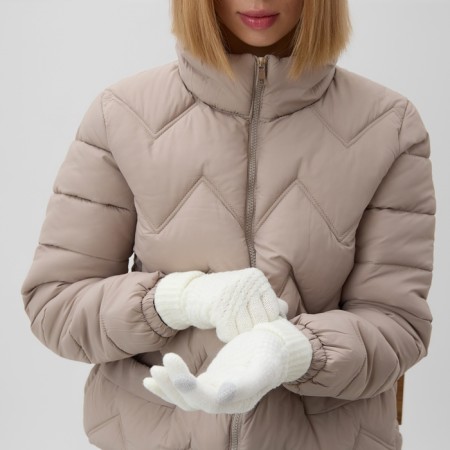 Women's gloves minku 21 cm white-2