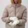 Women's gloves minku 21 cm white