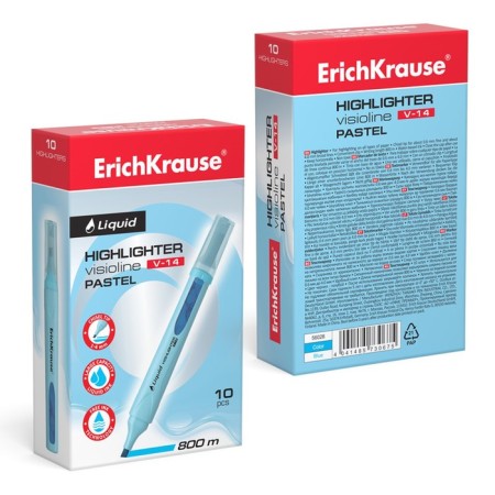 Erichkrause Liquid Visioline V-14 Pastel, 0.6-4.0 mm, water-based liquid inlets, blue-2