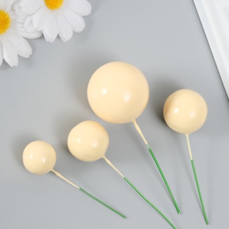 Decor for creativity "Balls Yellow" d = 2; 3; 3.5 and 4 cm set 20 pcs-1