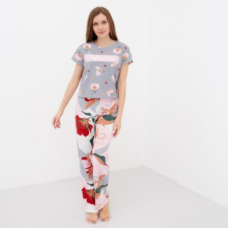 T -shirt female reproach. KAFTAN "Flowers" p. 40-42-1