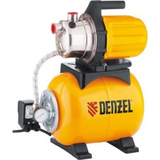 Насосная станция Denzel PS800X, 800 Вт, напор 38 м, 53 л/мин, бак 24 л, кабель 1.5 м, нерж.