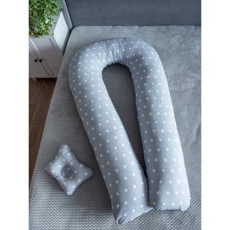 Pregnant “U Comfort” and pillow for babies “Baby”, Print springs gray 934878