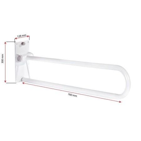 Hinged handrail for lifting, white color (long)-2