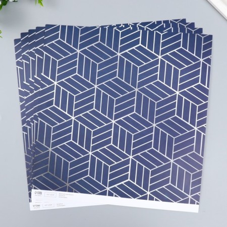Scrapbooking paper "3D geometry" density 180 g 30.5x32 cm-1