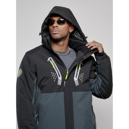 Male winter ski costume, size 54, black color-12
