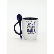A mug with a spoon 