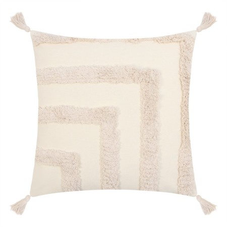 Decorative pillowcase "Ethel" BOHO, 45x45 cm, milk color, 100% cotton