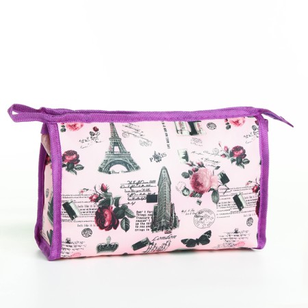 Набор косметичек 2 в 1 на молниях, цвет сиреневый-2