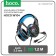 Hoco W104 headphones, gaming, invoices, microphone, USB + 3.5 mm, 2 m, black and blue