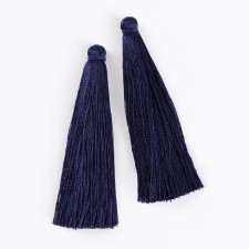 Decorative “brush” suspension, set 2 pcs., L = 6.5 cm, dark blue color