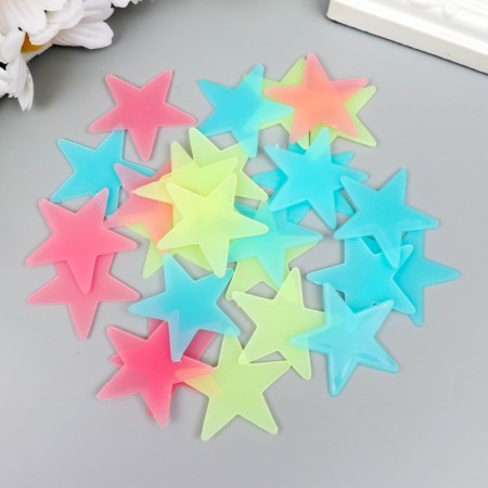 Stick phosphorus plastic "Star" set 20 pcs 20x13 cm