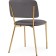 Armond Metal/velor, Golden/Gray chair 45x53x80 cm