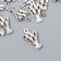 Decor Metal for creativity "Bound of balloons" silver G088B707 set 24 pcs 2.2x1.2 cm 70063
