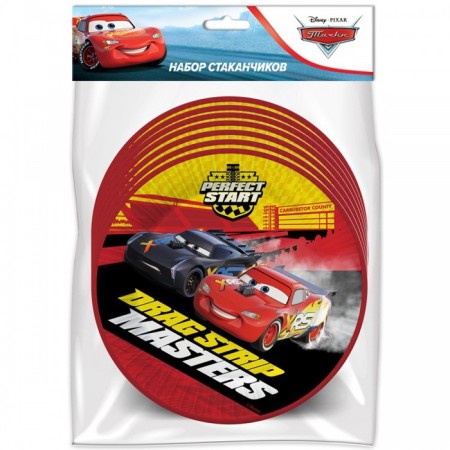 A set of paper plates "Cars", Red-Cherry, 6 pcs., 18 cm-1