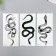 Tattoo on the body Black "Snake" mix 14x7 cm