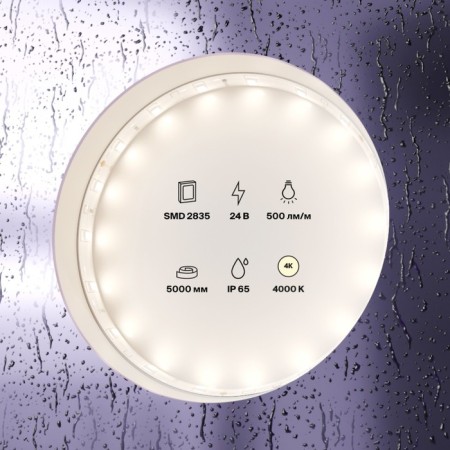 Maytoni LED tape, 24V, IP65, 2835, 4.8W/m, 4000k, 5 m, monochrome glow-2