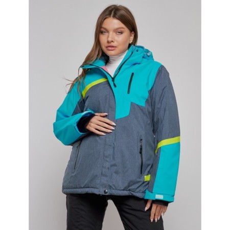 Ski jacket female winter, size 58, blue color-9