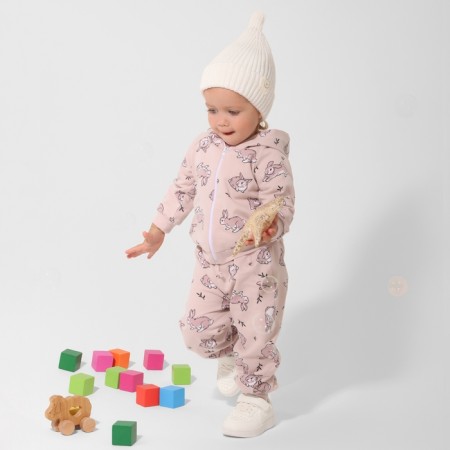 Kit: sweatshirt and pants Kroshka I "Bunny" Growth 62-68 cm-2