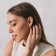 Ring set 4 pcs. "Crystals" Arabica, beige-gray color in gold, size mix