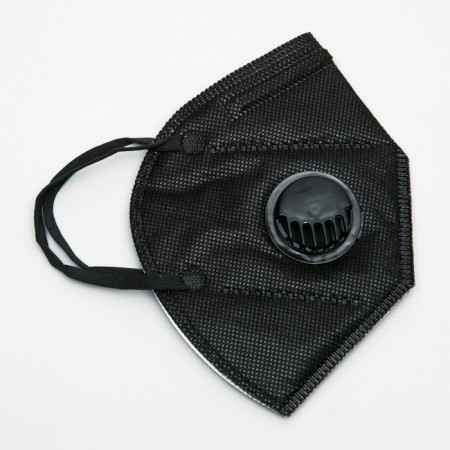 Respiratory mask Safety, six -layer, with a valve, with a coal filter, 5 pieces in packaging, black