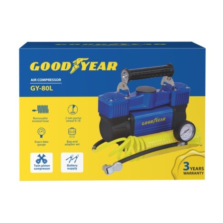 Car compressor Hoodyear Gy-80L, 80 l/min, binopovy, power supply from the battery-1
