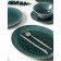 Porcelain plate flat Natur Sea, D = 16.5 cm, turquoise color