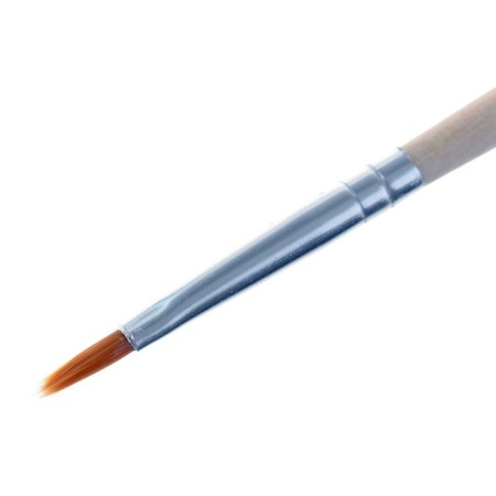 Nylon brush No. 1, flat, wooden handle-1