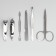 The manicure set “Paris”, 6 items, in a case, in a PVC - a package, Mix drawing
