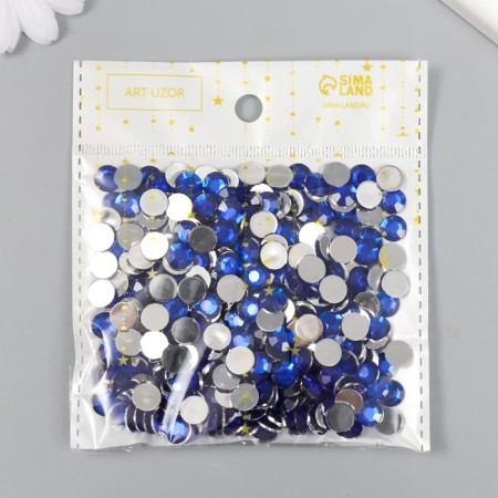 Decor for creativity plastic "Rhinestones. Bright blue" set 300 pcs d = 0.8 cm-3