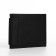 Male purse on magnets, department for bills, for cards, for coins, black color