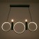 Bayerlux 1603/5BK LED 45W 4000K+2x40W E14 Black 80x30 cm