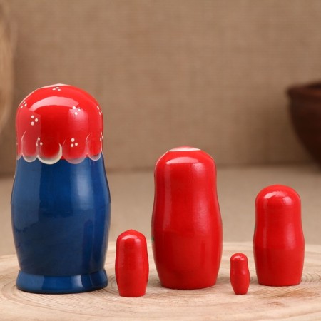 Matryoshka "Love", red scarf, 5-doll, 11.5 cm-3