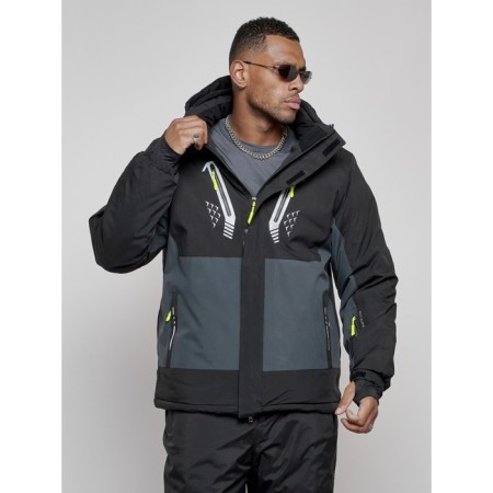 Male winter ski costume, size 56, black color-6