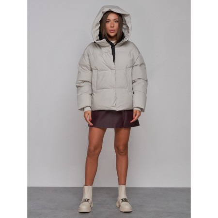 Winter jacket, size 44, light-gray color-4