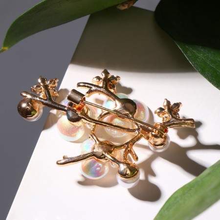 Baroch Baroque "Flowers Sakura", white color in gold-1