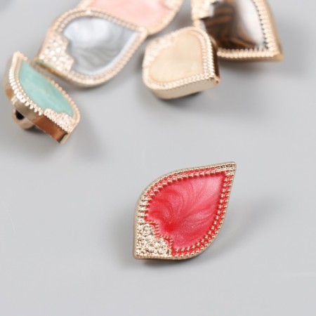 Button plastic for creativity "Stone Leaf" mix 2.7x1.3x1 cm-1