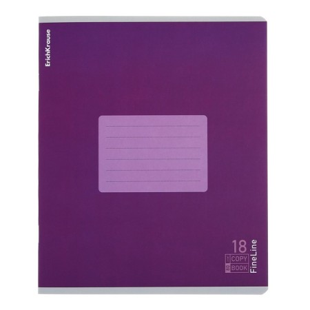 A notebook of 18 sheets in the Erichkrause "Fineline", matte lamination, an offset block 100%, mix-3