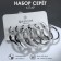 Ring earrings set 6 pairs "Youth" pearls, white color in silver, d = 3