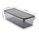 A container for a refrigerator or a closet with a lid, 36x15x10 cm, acrylic, black