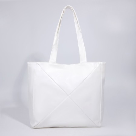 Shopper bag on magnet, white color