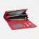 Women's wallet on the button, red color