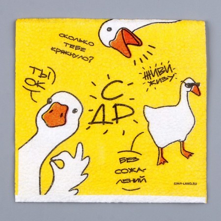 Salfets single -layer “geese”, 24 × 24 cm, in a set of 20 pcs.-2