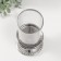 Ceramics candlestick, glass for 1 candle "Wells" d = 8 cm silver 10x10x21.5 cm
