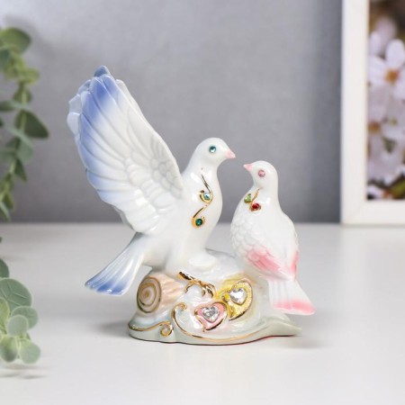 Souvenir Ceramics "Pigeons Cathedral" Mix Rhillers 12.5x11x5.5 cm-1
